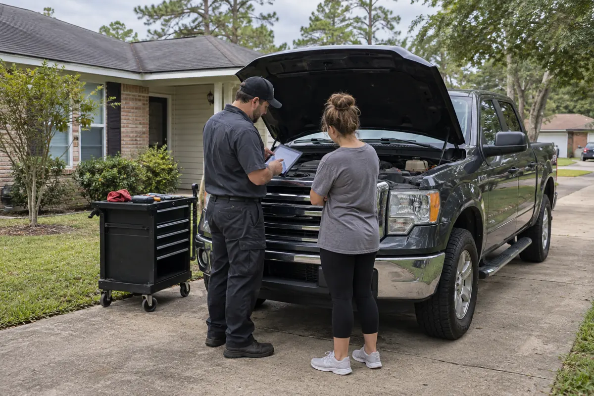 Illustration of why a price needs a diagnosis in a Louisiana mobile-service setting